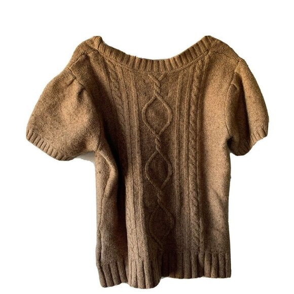 Old Navy sweater women short sleeve brown cotton wool Size Xxl 16 - Picture 4 of 4